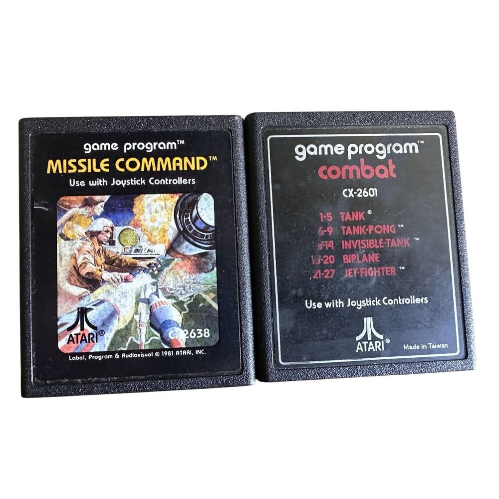 Vintage Atari 2600 Games 2 Games Combat & Missle Command